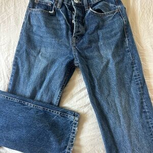 Zara high waisted straight leg jeans